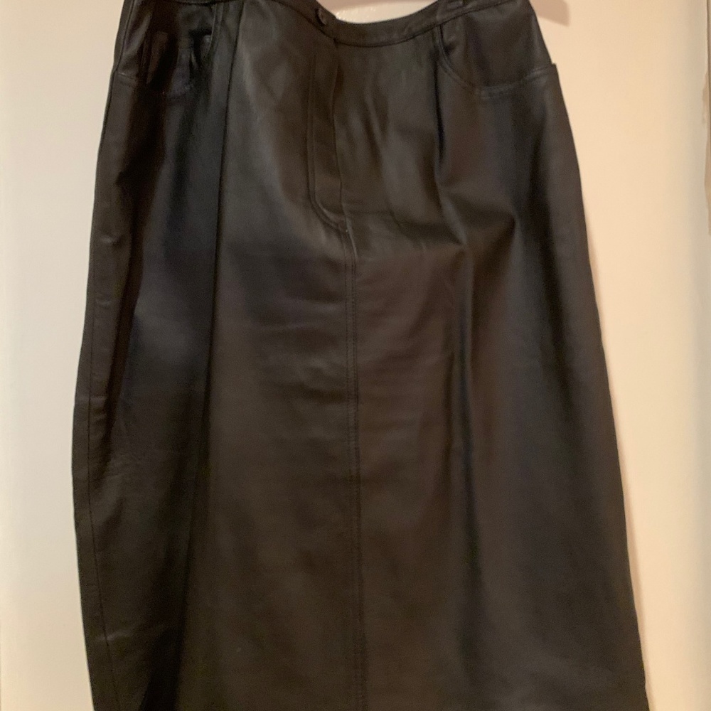 Black Leather Skirt